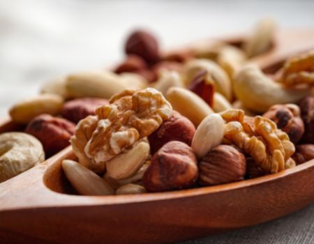 Nuts, iron sources for vegans