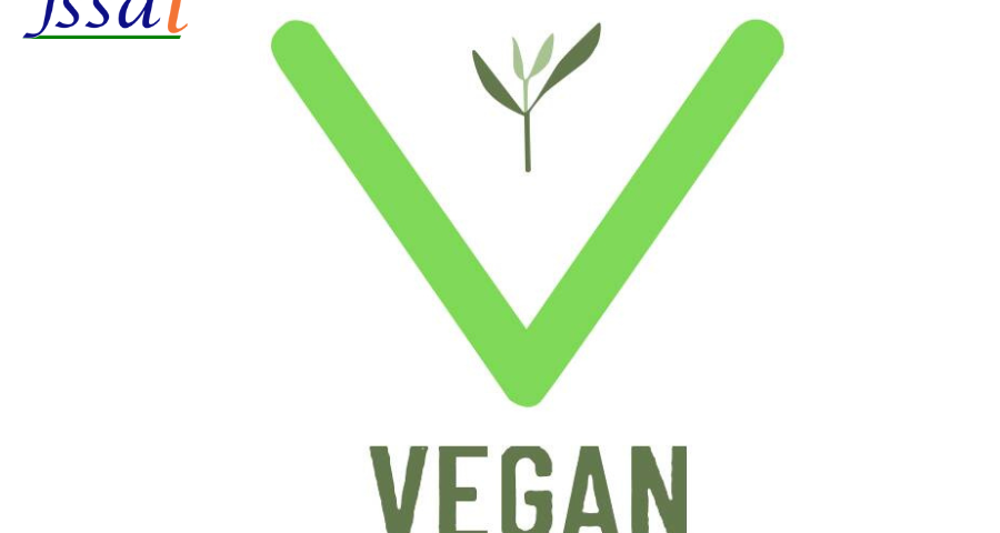 Vegan Logo with Green Leaf Graphic by shawlin · Creative Fabrica